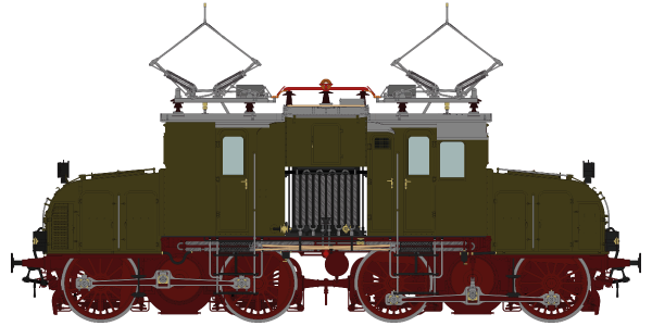 Austria 0 - Baureihe EG 513 braungrün/rotbraun, Epoche Id