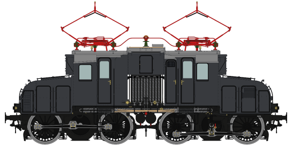 Austria 0 - Baureihe E71 16 - blaugrau/schwarz, Epoche IIb