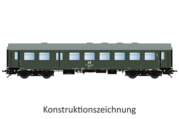 Lenz - Reko-Wagen Bghwe, 2.Kl. Gepäck, DR, Ep.4, Betr.-Nr. 57 50 82-15 106-0, dunkelgrün, Görlitz